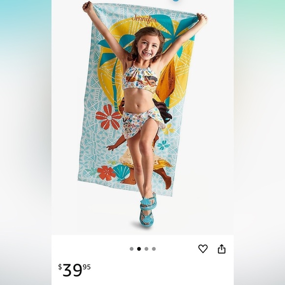 Disney Moana Two Piece Swimsuit bikini bathing suit halter skirt skirt 7 / 8 - Picture 6 of 10